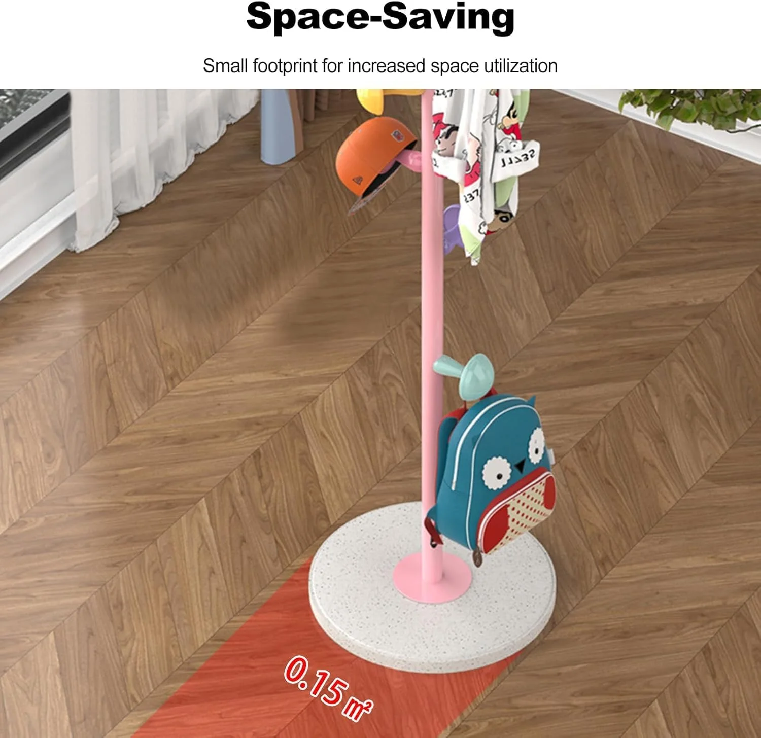 جالباسی ایستاده طرح قارچ MedMad، جالباسی ایستاده با ۷ آویز قارچی، آویز لباس فلزی، جالباسی ایستاده با پایه گرد محکم، مناسب برای ورودی، راهرو، اتاق خواب (سفید)