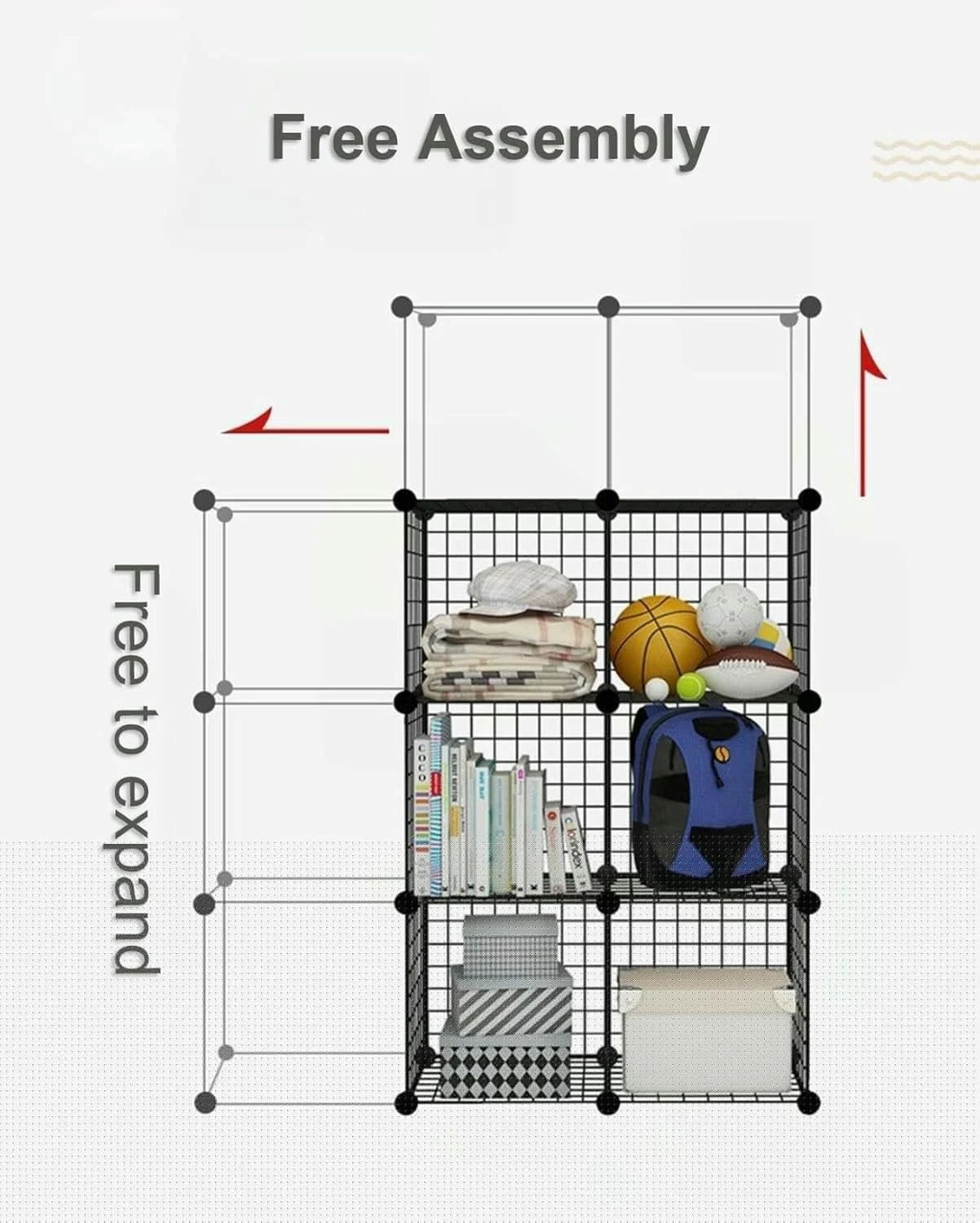 قفسه فلزی نظم دهنده کلاه - راه حل نگهداری چند طبقه، استند نمایشگر مقاوم برای کلاه های ایمنی، کارگاه، سایت ساخت و ساز، واحد قفسه بندی 2/3/4/5 طبقه