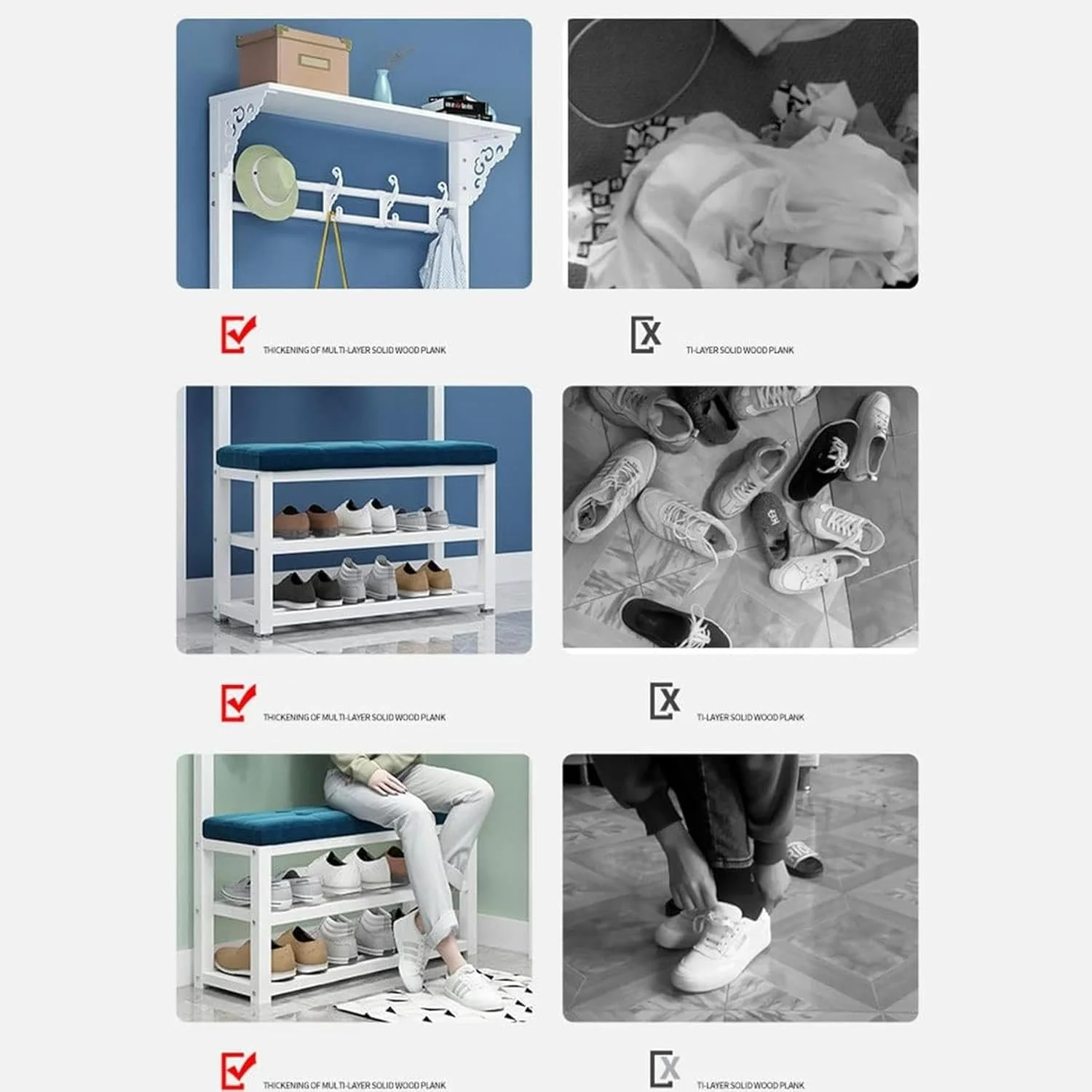 رخت آویز فلزی مقاوم با میله های آویز لباس، قفسه کفش، مناسب برای کت، کلاه و کیف، رنگ مشکی، 80 سانتی متر (سفید A-100 سانتی متر) رخت آویز فلزی مقاوم با میله های آویز لباس، قفسه کفش، مناسب برای کت، کلاه و کیف، رنگ مشکی، 80 سانتی متر (سفید A-100 سانتی متر)