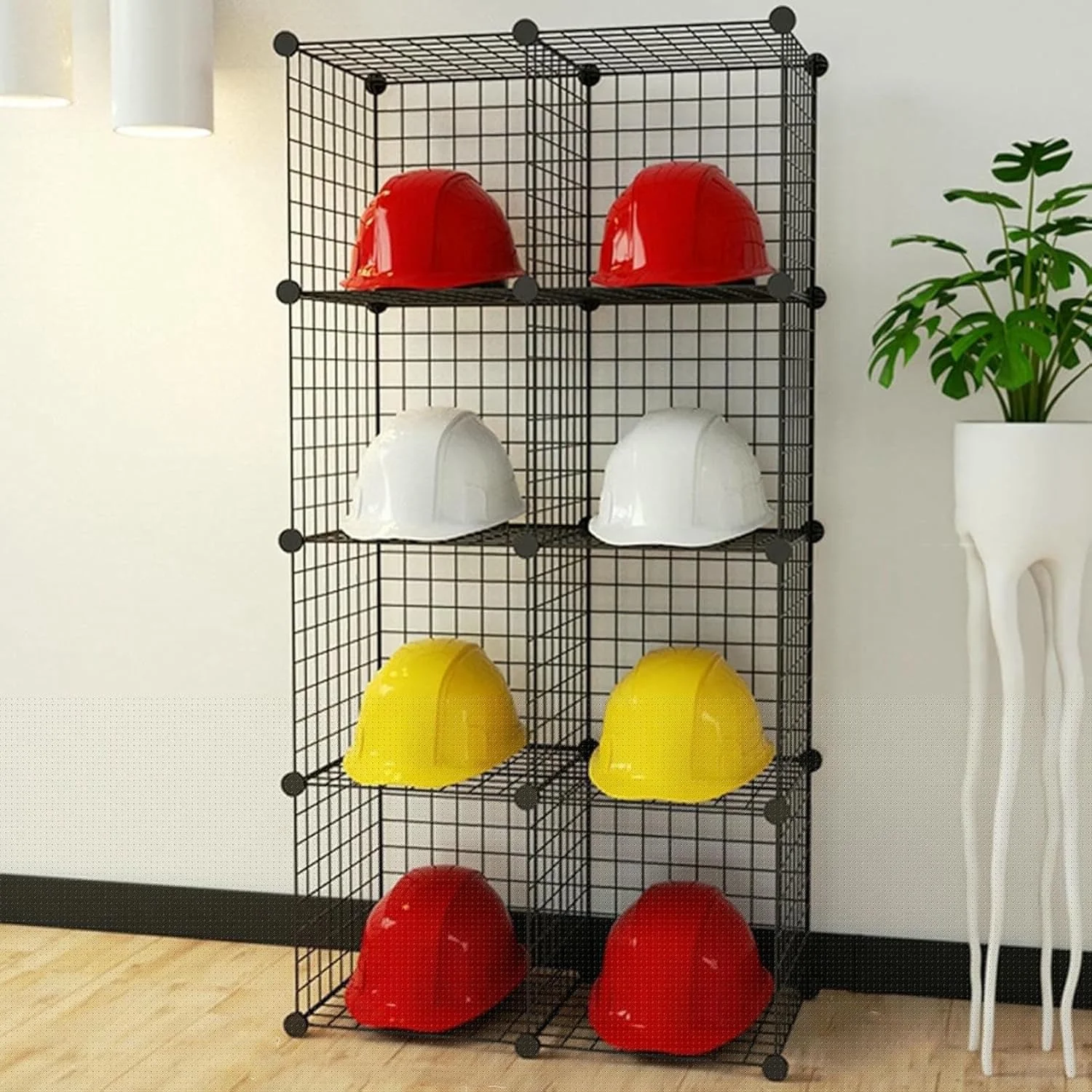 استند نگهدارنده کلاه کاسکت موتور سیکلت - ویترین ایستاده برای کلاه های ایمنی، کلاه های کابویی، کلاه های بیسبال و کفش - نظم دهنده کمد مکعبی استند نگهدارنده کلاه کاسکت موتور سیکلت - ویترین ایستاده برای کلاه های ایمنی، کلاه های کابویی، کلاه های بیسبال و کفش - نظم دهنده کمد مکعبی