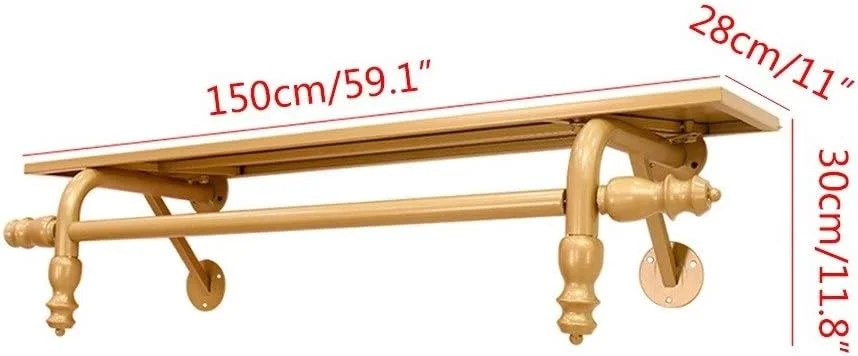 رخت آویز دیواری فلزی مدرن، رگال لباس لوله ای صنعتی روستایی، میله لباس لوله ای صنعتی، بادوام و کاربردی، با قابلیت حمل قوی، C-150CM/59.1in رخت آویز دیواری فلزی مدرن، رگال لباس لوله ای صنعتی روستایی، میله لباس لوله ای صنعتی، بادوام و کاربردی، با قابلیت حمل قوی، C-150CM/59.1in