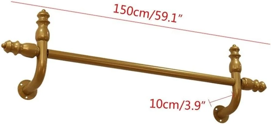 رخت آویز دیواری فلزی مدرن، رگال لباس لوله ای صنعتی روستایی، میله لباس لوله ای صنعتی، بادوام و کاربردی، با قابلیت حمل قوی، C-150CM/59.1in رخت آویز دیواری فلزی مدرن، رگال لباس لوله ای صنعتی روستایی، میله لباس لوله ای صنعتی، بادوام و کاربردی، با قابلیت حمل قوی، C-150CM/59.1in