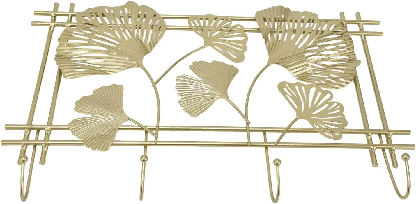 جالباسی دیواری، رخت آویز دیواری با طراحی برگ برای آویزان کردن کلاه، ژاکت، لباس