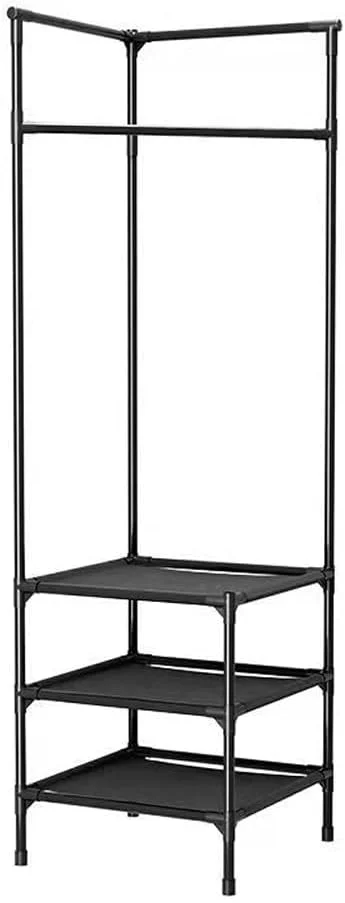 رگال گوشه چند منظوره - آویز لباس ایستاده با قفسه فلزی جداشدنی برای سازماندهی کارآمد و صرفه جویی در فضا (خاکستری روشن D) رگال گوشه چند منظوره - آویز لباس ایستاده با قفسه فلزی جداشدنی برای سازماندهی کارآمد و صرفه جویی در فضا (خاکستری روشن D)