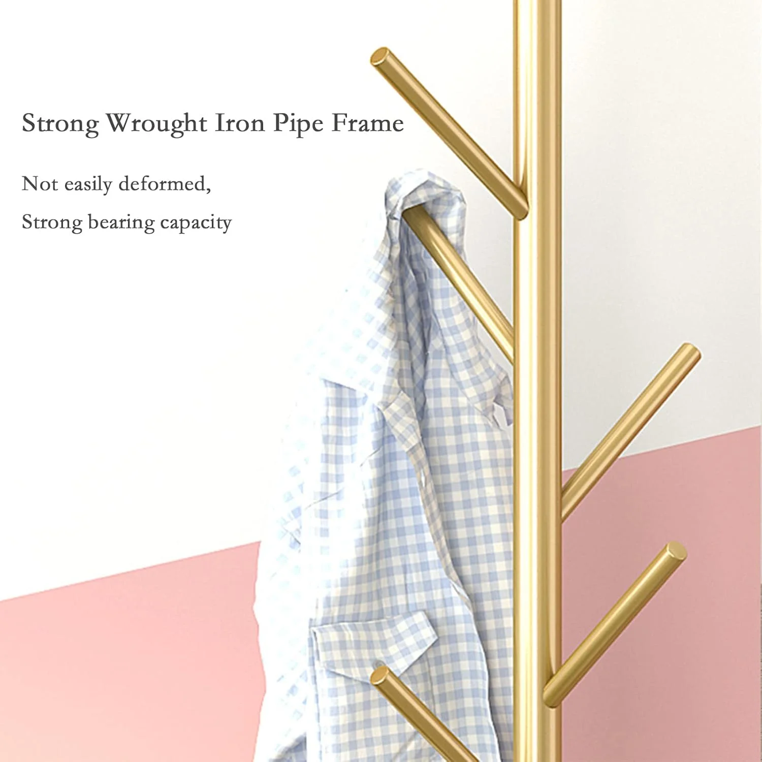 جالباسی فلزی ایستاده با پایه مرمری سنگین و پایدار، جالباسی محکم با 7 آویز برای لباس/کیف/کلاه، جالباسی طلایی برای ورودی، اتاق خواب، دفتر، مکان های باریک (A) جالباسی فلزی ایستاده با پایه مرمری سنگین و پایدار، جالباسی محکم با 7 آویز برای لباس/کیف/کلاه، جالباسی طلایی برای ورودی، اتاق خواب، دفتر، مکان های باریک (A)