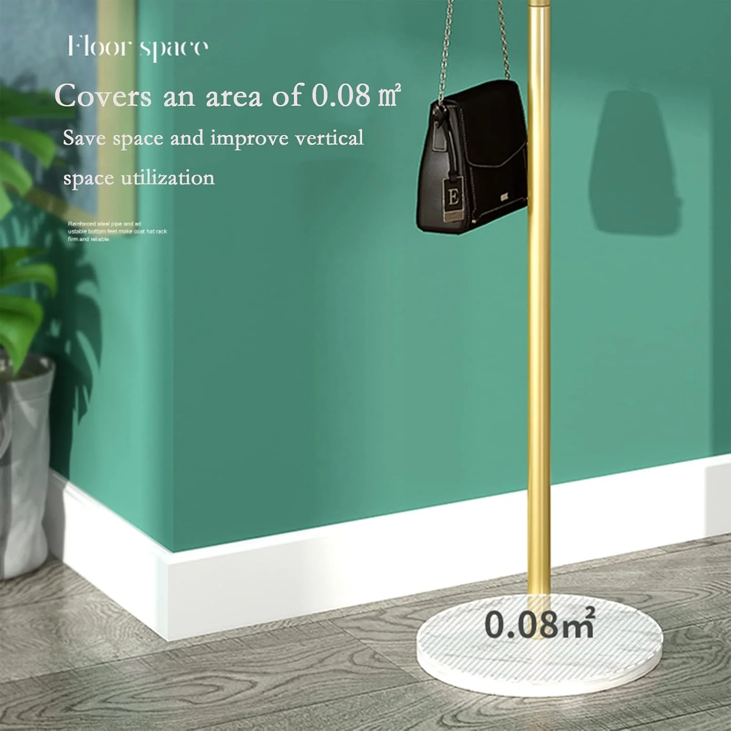 جالباسی فلزی ایستاده با پایه مرمری سنگین و پایدار، جالباسی محکم با 7 آویز برای لباس/کیف/کلاه، جالباسی طلایی برای ورودی، اتاق خواب، دفتر، مکان های باریک (A) جالباسی فلزی ایستاده با پایه مرمری سنگین و پایدار، جالباسی محکم با 7 آویز برای لباس/کیف/کلاه، جالباسی طلایی برای ورودی، اتاق خواب، دفتر، مکان های باریک (A)