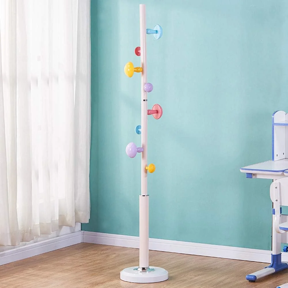 رخت آویز ایستاده فلزی طرح قارچ مناسب لباس، کلاه و غیره، مناسب اتاق خواب کودک - صورتی/سفید رخت آویز ایستاده فلزی طرح قارچ مناسب لباس، کلاه و غیره، مناسب اتاق خواب کودک - صورتی/سفید