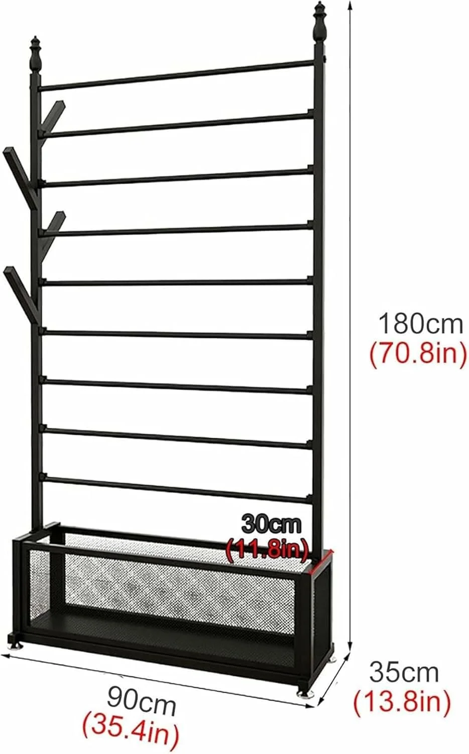 قفسه نگهدارنده روبان، استند ایستاده تجاری و مقاوم برای فروشگاه های گل (C-70X35X180Cm) قفسه نگهدارنده روبان، استند ایستاده تجاری و مقاوم برای فروشگاه های گل (C-70X35X180Cm)