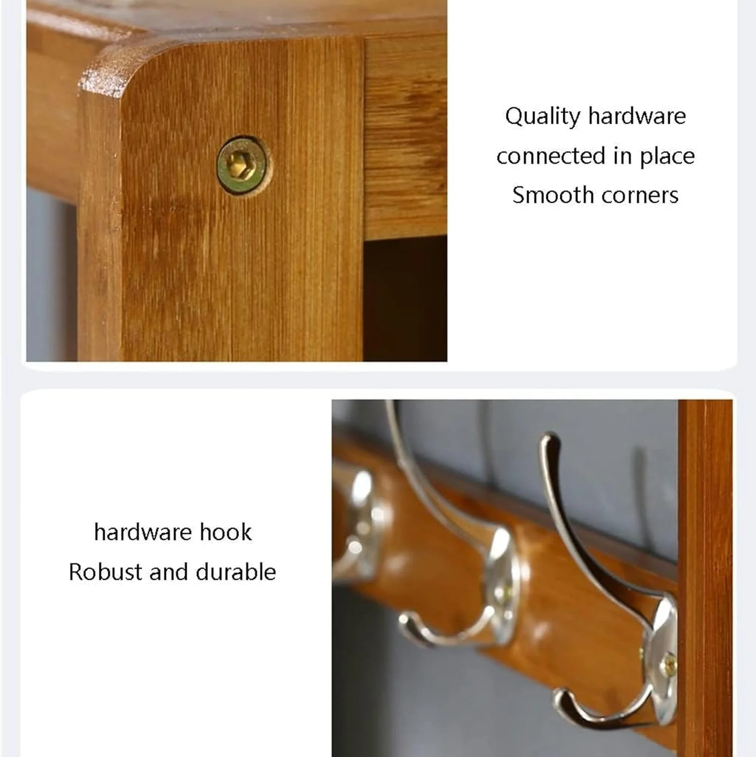 جالباسی و جاکفشی چند منظوره با قلاب های فلزی و دو طبقه فضای ذخیره سازی Deservo (قهوه ای - 79.5X34.5X170 سانتی متر) جالباسی و جاکفشی چند منظوره با قلاب های فلزی و دو طبقه فضای ذخیره سازی Deservo (قهوه ای - 79.5X34.5X170 سانتی متر)