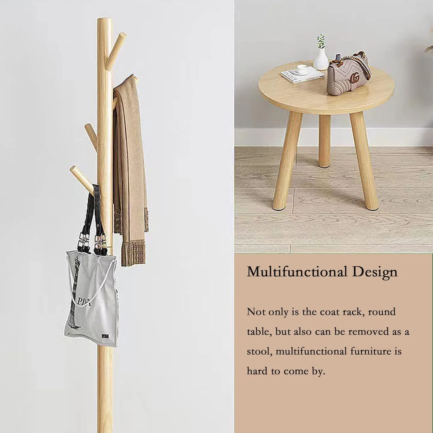 چوب لباسی ایستاده طرح درخت با ۸ آویز، مقاوم و پایدار، مناسب آویزان کردن کت، کلاه، کیف، مناسب ورودی، راهرو، اتاق خواب، دفتر کار (زرد) چوب لباسی ایستاده طرح درخت با ۸ آویز، مقاوم و پایدار، مناسب آویزان کردن کت، کلاه، کیف، مناسب ورودی، راهرو، اتاق خواب، دفتر کار (زرد)