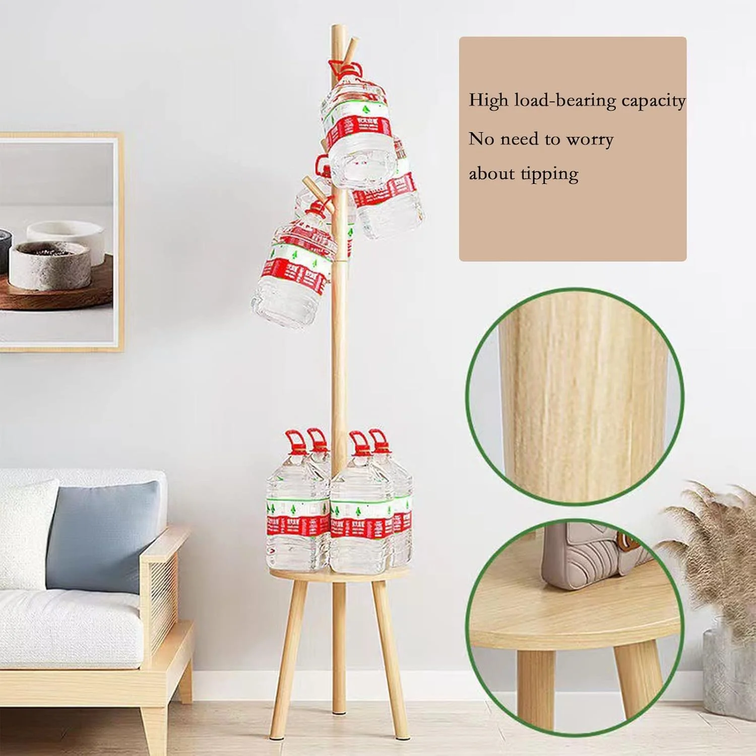 چوب لباسی ایستاده طرح درخت با ۸ آویز، مقاوم و پایدار، مناسب آویزان کردن کت، کلاه، کیف، مناسب ورودی، راهرو، اتاق خواب، دفتر کار (زرد) چوب لباسی ایستاده طرح درخت با ۸ آویز، مقاوم و پایدار، مناسب آویزان کردن کت، کلاه، کیف، مناسب ورودی، راهرو، اتاق خواب، دفتر کار (زرد)