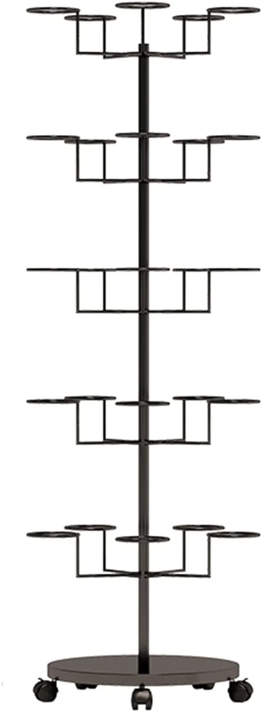 استند کلاه چرخشی - قفسه فلزی 6 طبقه ایستاده برای کلاههای کابویی، کلاهگیس و مجموعه کلاه - درخت فلزی مدرن و بادوام برای خانه و فروشگاه (مشکی - 5 طبقه) استند کلاه چرخشی - قفسه فلزی 6 طبقه ایستاده برای کلاههای کابویی، کلاهگیس و مجموعه کلاه - درخت فلزی مدرن و بادوام برای خانه و فروشگاه (مشکی - 5 طبقه)