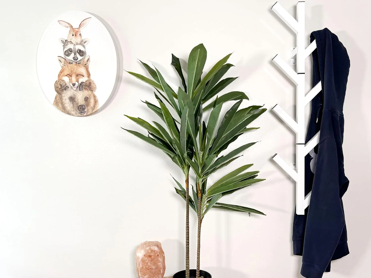 آویز لباس و کلاه با طراحی مدرن - نصب دیواری - شیک - (سفید) آویز لباس و کلاه با طراحی مدرن - نصب دیواری - شیک - (سفید)