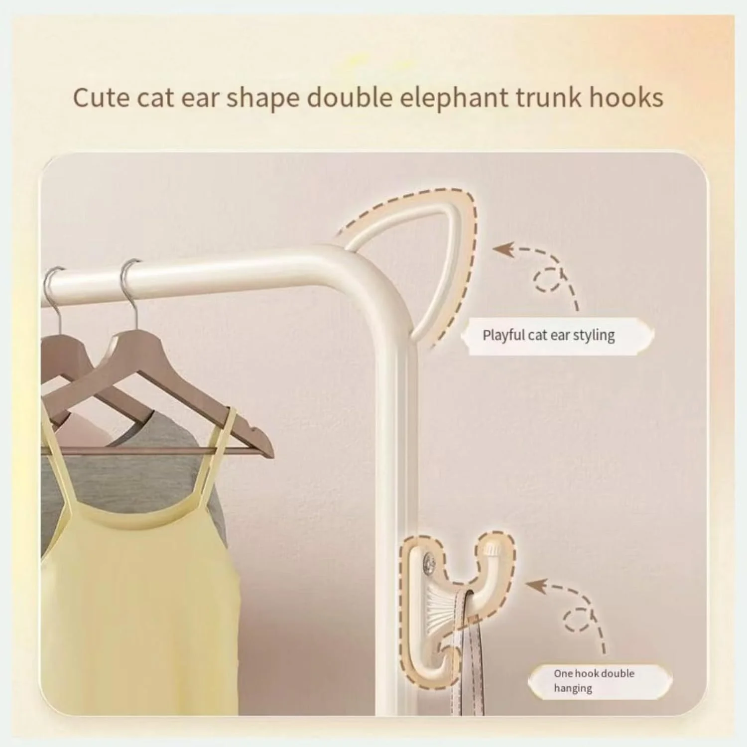 رگال لباس چرخ دار با سبد ذخیره سازی، استند لباس فلزی با چرخ، قاب فلزی محکم، میله قابل تنظیم، طراحی صرفه جویی در فضا، رگال لباس سفید