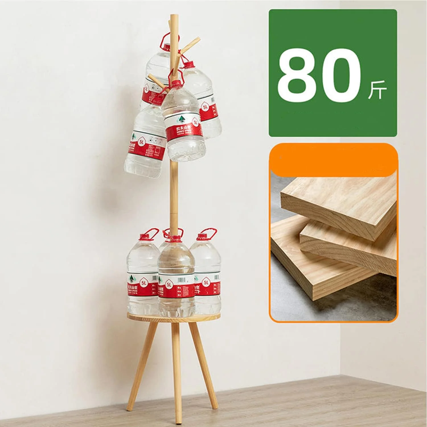 چوب لباسی ایستاده پلاتو با قلاب، رخت آویز چوبی ایستاده با قفسه، درخت لباس محکم برای خانه/اتاق خواب/اداره/راهرو/ورودی (سفید) چوب لباسی ایستاده پلاتو با قلاب، رخت آویز چوبی ایستاده با قفسه، درخت لباس محکم برای خانه/اتاق خواب/اداره/راهرو/ورودی (سفید)