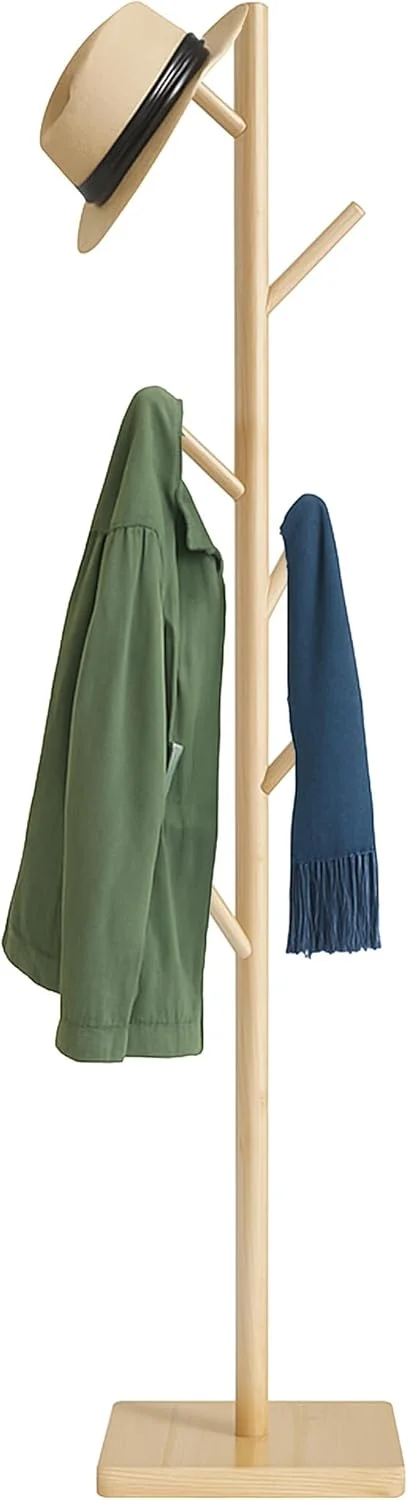 جالباسی ایستاده طرح درخت Relaxdays، ابعاد 177x30x30 سانتی متر، 8 آویز، سه ارتفاع مختلف، چوب رابر و MDF، رنگ طبیعی جالباسی ایستاده طرح درخت Relaxdays، ابعاد 177x30x30 سانتی متر، 8 آویز، سه ارتفاع مختلف، چوب رابر و MDF، رنگ طبیعی