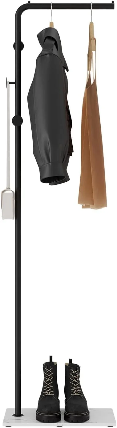 جالباسی ایستاده فلزی RRG، ارتفاع 170 سانتی متر، با 3 آویز، پایه سنگین، جالباسی مدرن برای کت، شلوار، پیراهن و لباس (مشکی) جالباسی ایستاده فلزی RRG، ارتفاع 170 سانتی متر، با 3 آویز، پایه سنگین، جالباسی مدرن برای کت، شلوار، پیراهن و لباس (مشکی)