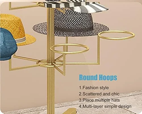 استند کلاه ایستاده با طراحی چند لایه، مناسب برای کلاههای بیسبال، کلاههای کابویی و کلاههای لبهدار، دارای چرخهای قفلدار و ظرفیت بزرگ استند کلاه ایستاده با طراحی چند لایه، مناسب برای کلاههای بیسبال، کلاههای کابویی و کلاههای لبهدار، دارای چرخهای قفلدار و ظرفیت بزرگ