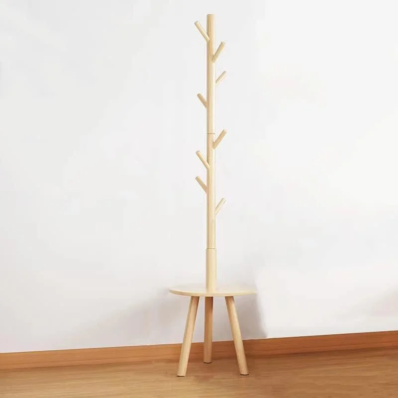 چوب لباسی ایستاده SEEMIE، آویز کلاه و استند رخت آویز، سازمان دهنده ورودی برای لباس، شال، چتر، کلاه (زرد)