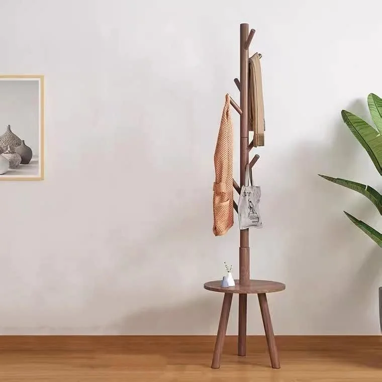 جالباسی ایستاده SEEMIE، آویز کلاه و جالباسی، سازمان دهنده ورودی برای لباس، روسری، چتر، کلاه (قهوه ای) جالباسی ایستاده SEEMIE، آویز کلاه و جالباسی، سازمان دهنده ورودی برای لباس، روسری، چتر، کلاه (قهوه ای)