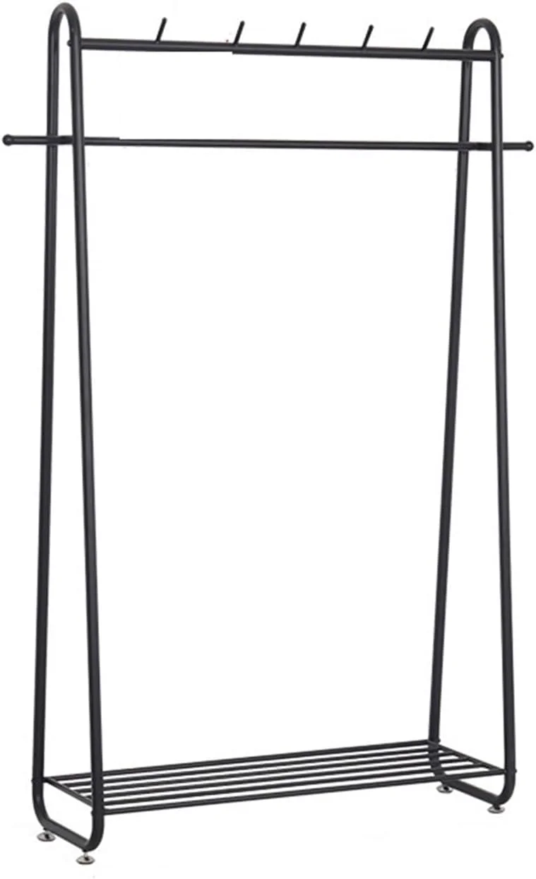 SONGYL-20249 رخت آویز طلایی، قفسه نگهداری اتاق خواب، رخت آویز مدرن خانگی، خشک کن لباس چند منظوره داخلی (مشکی)