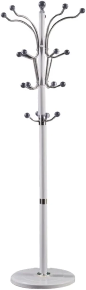 جالباسی ایستاده آلومینیومی صرفه جویی در فضا، آویز سازمان دهنده ایستاده برای کت، کلاه، شال، لباس، جالباسی ورودی (سفید - 190 * 40 سانتی متر) جالباسی ایستاده آلومینیومی صرفه جویی در فضا، آویز سازمان دهنده ایستاده برای کت، کلاه، شال، لباس، جالباسی ورودی (سفید - 190 * 40 سانتی متر)