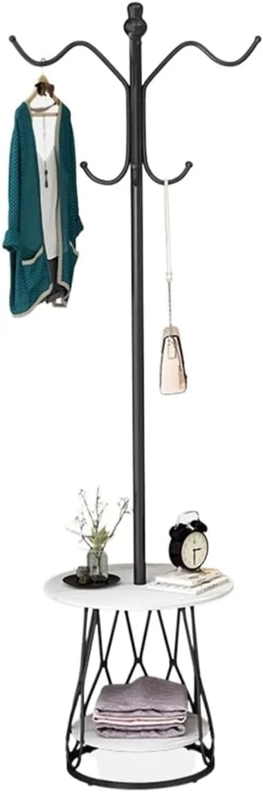 رخت آویز ایستاده با قفسه، فلزی، خلاقانه و کم جا، مناسب اتاق نشیمن، اتاق خواب، آویز لباس، کلاه، کیف دستی، ورودی منزل (مشکی - 40 * 175 سانتی متر) رخت آویز ایستاده با قفسه، فلزی، خلاقانه و کم جا، مناسب اتاق نشیمن، اتاق خواب، آویز لباس، کلاه، کیف دستی، ورودی منزل (مشکی - 40 * 175 سانتی متر)