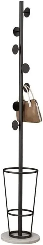 جالباسی ایستاده با طراحی خلاقانه نوردیک، فلزی، مناسب برای کلاه و لباس، قابل استفاده در اتاق خواب، نشیمن، به همراه جای چتر، مناسب برای ورودی (سیاه سفید) جالباسی ایستاده با طراحی خلاقانه نوردیک، فلزی، مناسب برای کلاه و لباس، قابل استفاده در اتاق خواب، نشیمن، به همراه جای چتر، مناسب برای ورودی (سیاه سفید)