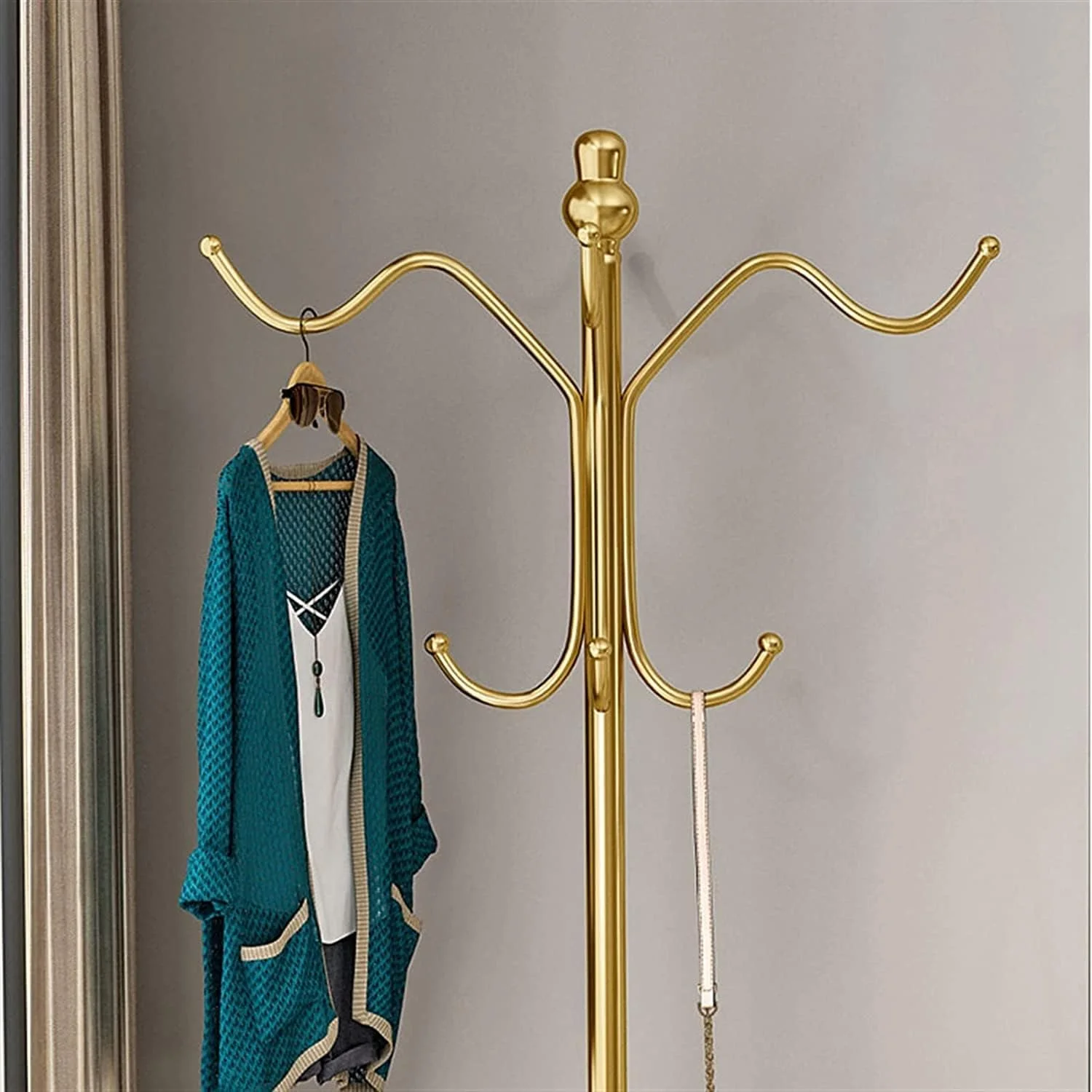 رخت آویز ایستاده با قفسه، فلزی، خلاقانه و کم جا، مناسب اتاق نشیمن، اتاق خواب، آویز لباس، کلاه، کیف دستی، ورودی منزل (مشکی - 40 * 175 سانتی متر) رخت آویز ایستاده با قفسه، فلزی، خلاقانه و کم جا، مناسب اتاق نشیمن، اتاق خواب، آویز لباس، کلاه، کیف دستی، ورودی منزل (مشکی - 40 * 175 سانتی متر)