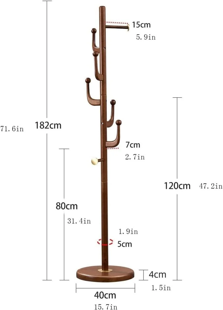 جالباسی ایستاده چوبی با طراحی کمجا و ۷ آویز، مناسب اتاق خواب، طراحی ساده به سبک چینی، پایه گرد، مناسب برای کلاه، لباس، کیف، شال و ورودی منزل (رنگ چای - ۴۰ * ۱۸۲ سانتیمتر) جالباسی ایستاده چوبی با طراحی کمجا و ۷ آویز، مناسب اتاق خواب، طراحی ساده به سبک چینی، پایه گرد، مناسب برای کلاه، لباس، کیف، شال و ورودی منزل (رنگ چای - ۴۰ * ۱۸۲ سانتیمتر)