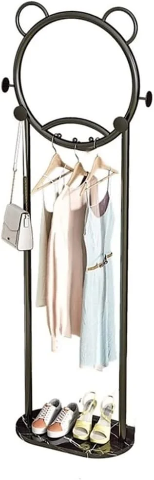 رخت آویز ایستاده با طراحی خاص، مناسب برای نگهداری کلاه، شال و لباس - رنگ مشکی