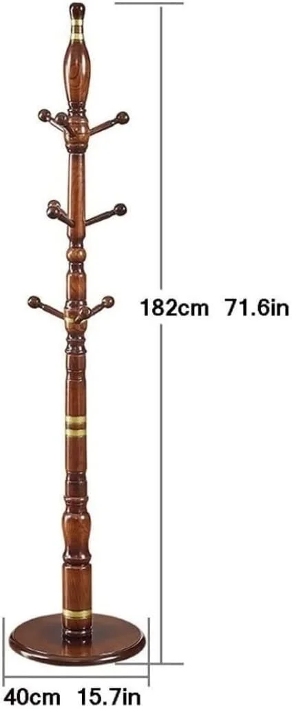 جالباسی ایستاده با طراحی کمجا و ۹ آویز چوبی، مناسب برای کلاه، لباس و ورودی منزل (۴۰ * ۱۸۲ سانتیمتر) جالباسی ایستاده با طراحی کمجا و ۹ آویز چوبی، مناسب برای کلاه، لباس و ورودی منزل (۴۰ * ۱۸۲ سانتیمتر)