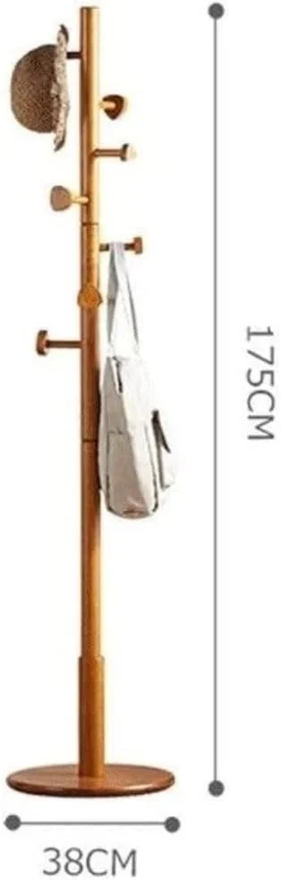 جالباسی ایستاده چوبی با طراحی کمجا و ۷ آویز، مناسب برای ورودی منزل، به همراه پایه گرد برای نگهداری کلاه، لباس، کیف پول، شال، کیف دستی و سایر وسایل (تک رنگ - ۳۸ * ۱۷۵ سانتیمتر) جالباسی ایستاده چوبی با طراحی کمجا و ۷ آویز، مناسب برای ورودی منزل، به همراه پایه گرد برای نگهداری کلاه، لباس، کیف پول، شال، کیف دستی و سایر وسایل (تک رنگ - ۳۸ * ۱۷۵ سانتیمتر)