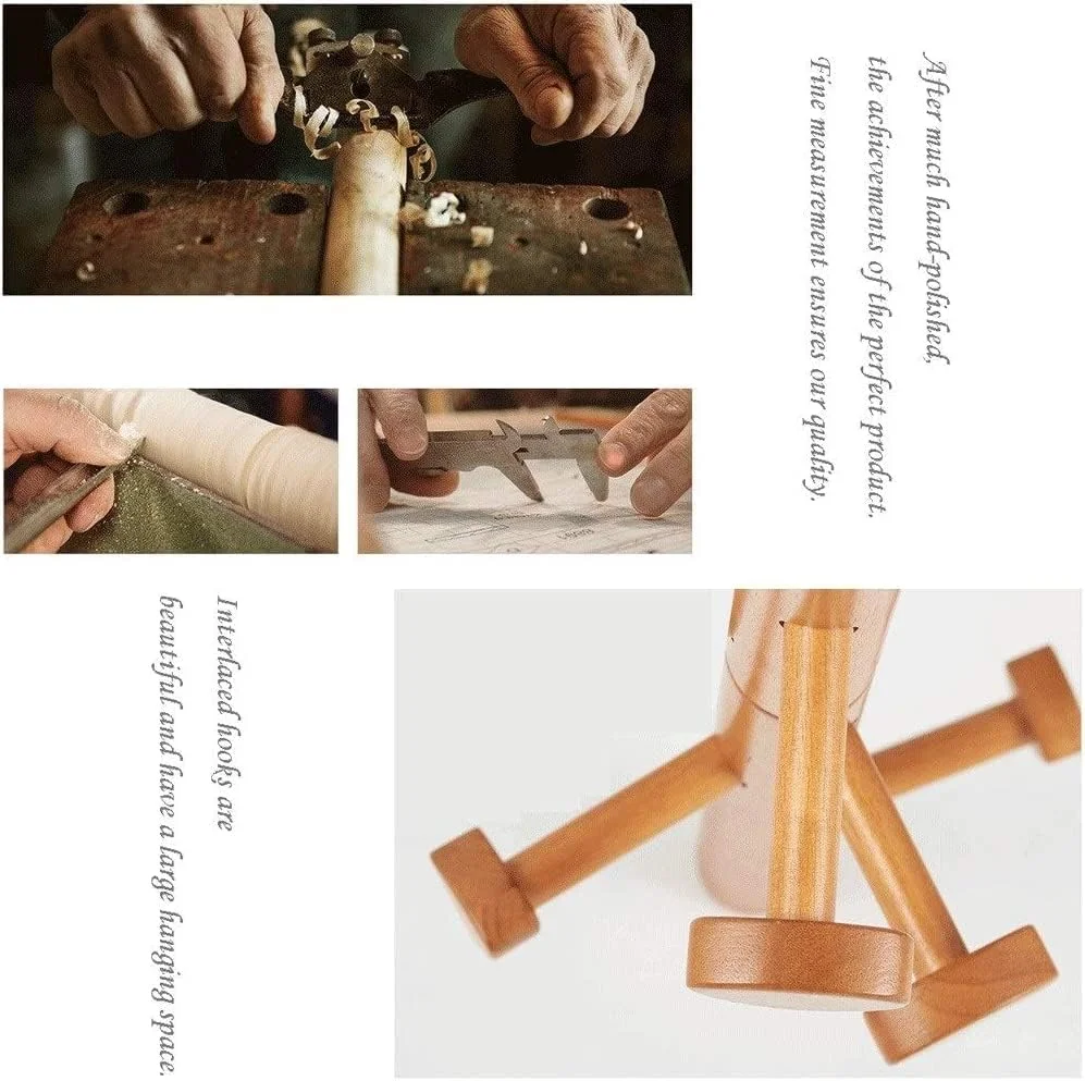 جالباسی ایستاده چوبی با طراحی کمجا و ۷ آویز، مناسب برای ورودی منزل، به همراه پایه گرد برای نگهداری کلاه، لباس، کیف پول، شال، کیف دستی و سایر وسایل (تک رنگ - ۳۸ * ۱۷۵ سانتیمتر) جالباسی ایستاده چوبی با طراحی کمجا و ۷ آویز، مناسب برای ورودی منزل، به همراه پایه گرد برای نگهداری کلاه، لباس، کیف پول، شال، کیف دستی و سایر وسایل (تک رنگ - ۳۸ * ۱۷۵ سانتیمتر)