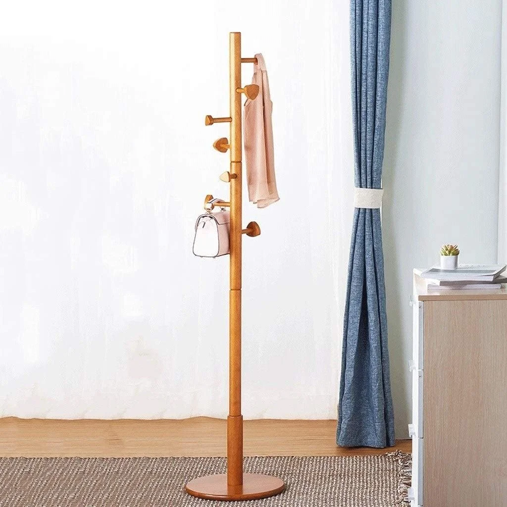 جالباسی ایستاده چوبی با طراحی کمجا و ۷ آویز، مناسب برای ورودی منزل، به همراه پایه گرد برای نگهداری کلاه، لباس، کیف پول، شال، کیف دستی و سایر وسایل (تک رنگ - ۳۸ * ۱۷۵ سانتیمتر) جالباسی ایستاده چوبی با طراحی کمجا و ۷ آویز، مناسب برای ورودی منزل، به همراه پایه گرد برای نگهداری کلاه، لباس، کیف پول، شال، کیف دستی و سایر وسایل (تک رنگ - ۳۸ * ۱۷۵ سانتیمتر)