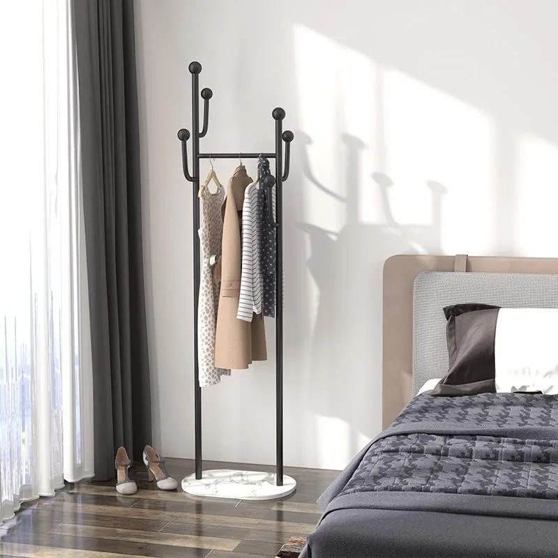 رخت آویز ایستاده فلزی کم جا، مناسب برای کلاه و لباس، قفسه ایستاده برای اتاق خواب، اداره، راهرو و ورودی (مشکی - 170 * 50 * 33 سانتی متر) رخت آویز ایستاده فلزی کم جا، مناسب برای کلاه و لباس، قفسه ایستاده برای اتاق خواب، اداره، راهرو و ورودی (مشکی - 170 * 50 * 33 سانتی متر)