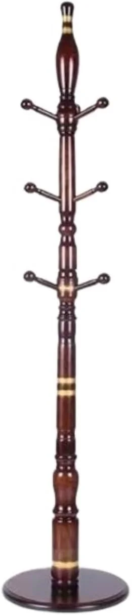 جالباسی ایستاده چوبی با ۹ آویز، مناسب برای کلاه، لباس، منزل، اداره و ورودی (A-182 * 39.7Cm)