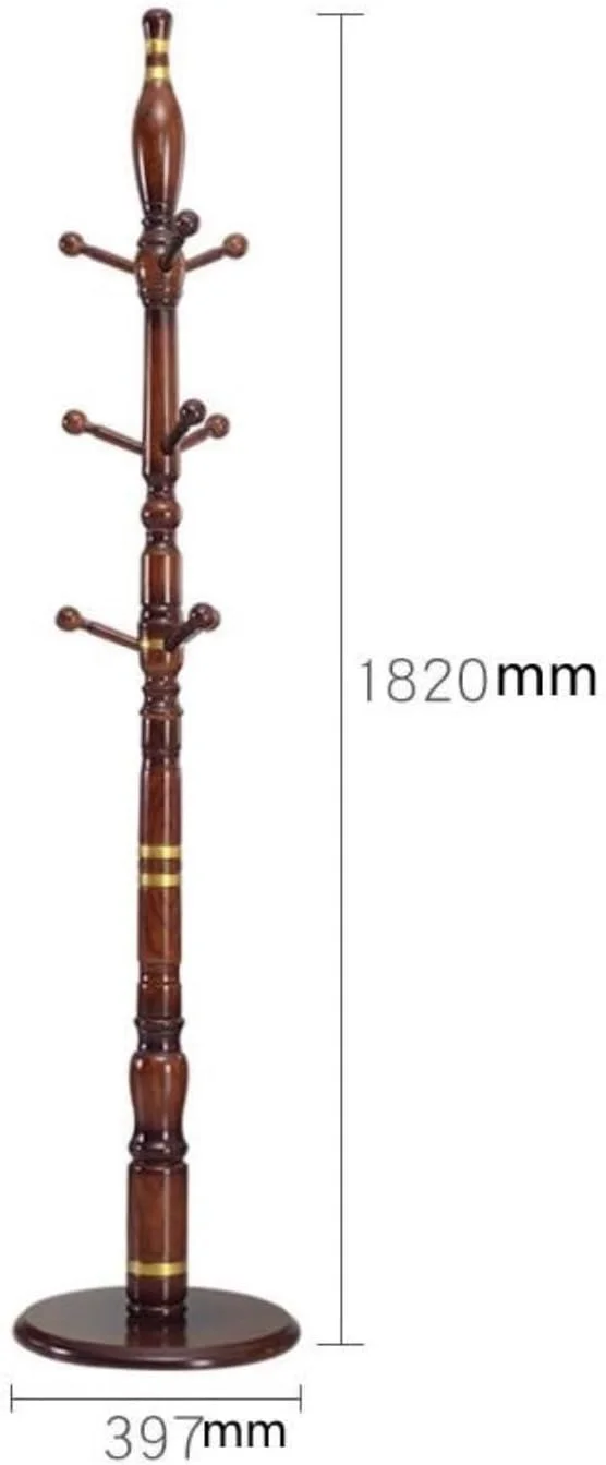 جالباسی ایستاده چوبی با ۹ آویز، مناسب برای کلاه، لباس، منزل، اداره و ورودی (A-182 * 39.7Cm)