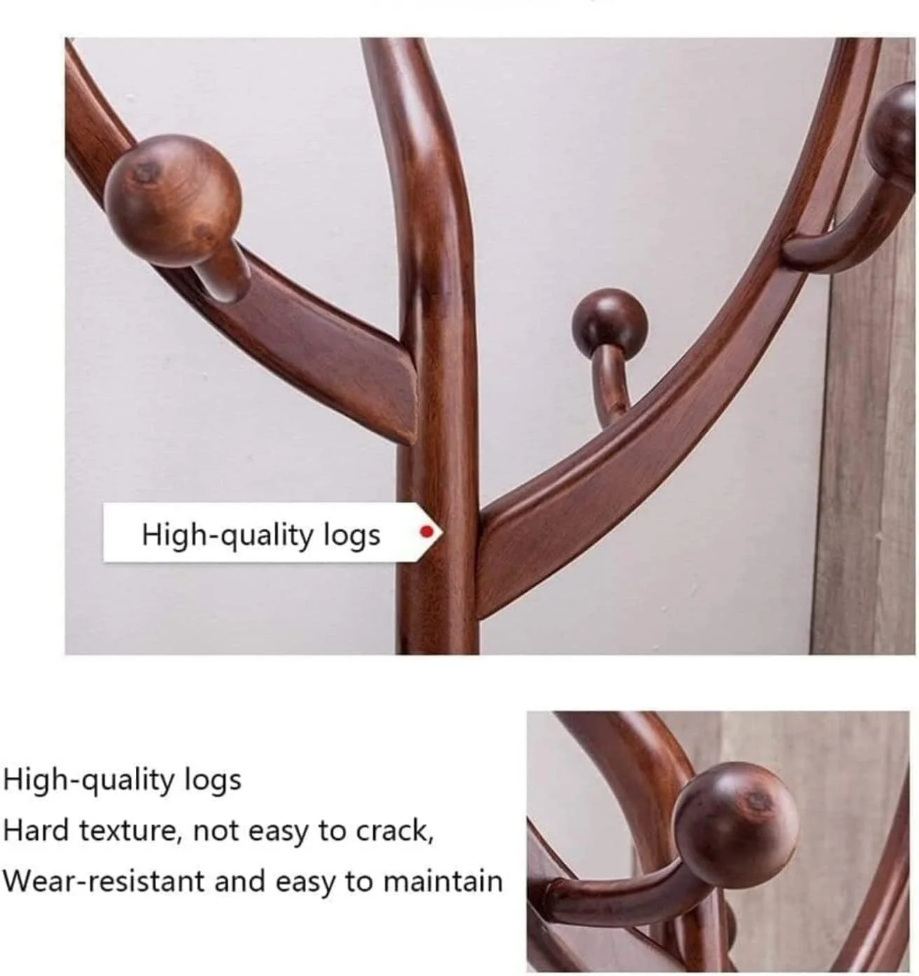 جالباسی ایستاده چوبی با طراحی کمجا و ۸ آویز، مناسب برای ورودی منزل، مونتاژ آسان، مناسب برای آویزان کردن کت، کلاه و لباس (A-180 * 30Cm) جالباسی ایستاده چوبی با طراحی کمجا و ۸ آویز، مناسب برای ورودی منزل، مونتاژ آسان، مناسب برای آویزان کردن کت، کلاه و لباس (A-180 * 30Cm)