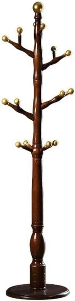 جالباسی ایستاده چوبی کم جا، 13 آویز، جالباسی ایستاده سنگین برای راهرو، کلاه، آویز لباس، جالباسی ایستاده برای کلاه، شال، ورودی لباس (یک رنگ - 40 * 180 سانتی متر)