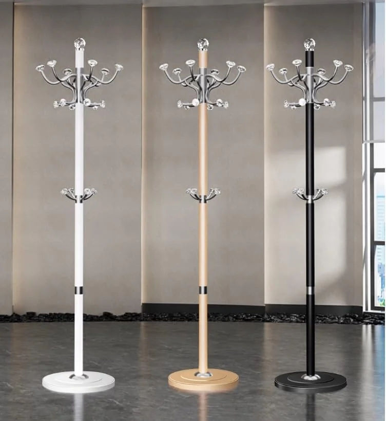 جالباسی ایستاده فلزی کم جا، جالباسی درختی با آویز چرخشی 360 درجه برای کت، کلاه، کیف، ورودی و لباس (مشکی) جالباسی ایستاده فلزی کم جا، جالباسی درختی با آویز چرخشی 360 درجه برای کت، کلاه، کیف، ورودی و لباس (مشکی)