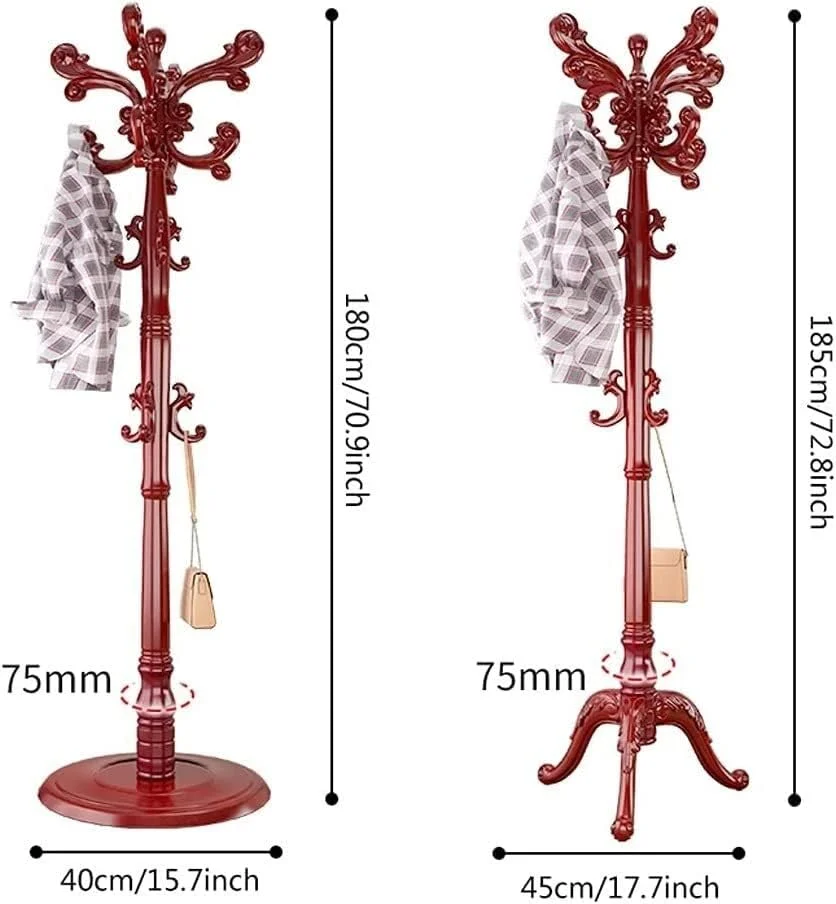 جالباسی ایستاده با طراحی کمجا، دارای ۱۰ آویز برای کلاه، لباس، کیف دستی، مناسب اتاق خواب، ورودی منزل (همانطور که نشان داده شده - پایه گرد) جالباسی ایستاده با طراحی کمجا، دارای ۱۰ آویز برای کلاه، لباس، کیف دستی، مناسب اتاق خواب، ورودی منزل (همانطور که نشان داده شده - پایه گرد)