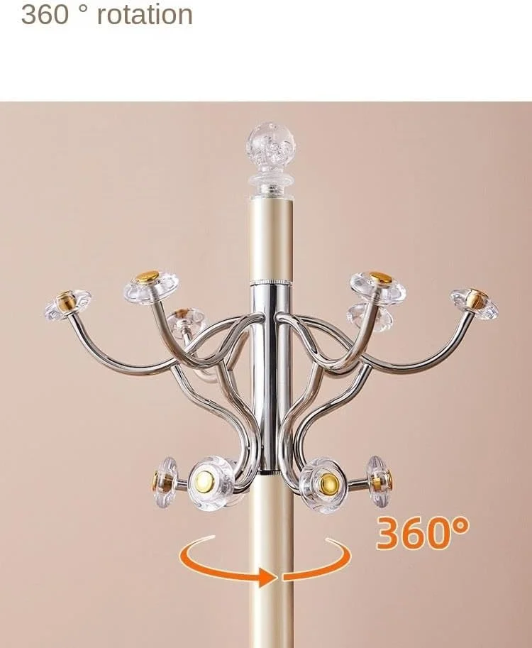 جالباسی ایستاده فلزی کم جا، جالباسی درختی با آویز چرخشی 360 درجه برای کت، کلاه، کیف، ورودی و لباس (مشکی) جالباسی ایستاده فلزی کم جا، جالباسی درختی با آویز چرخشی 360 درجه برای کت، کلاه، کیف، ورودی و لباس (مشکی)