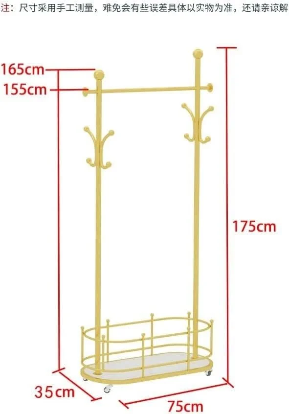 رخت آویز ایستاده فلزی با قابلیت صرفه جویی در فضا، رگال لباس با میله آویز لباس، کلاه، کیف دستی، مناسب برای ورودی منزل (مشکی - 175 * 35 * 75 سانتی متر) رخت آویز ایستاده فلزی با قابلیت صرفه جویی در فضا، رگال لباس با میله آویز لباس، کلاه، کیف دستی، مناسب برای ورودی منزل (مشکی - 175 * 35 * 75 سانتی متر)