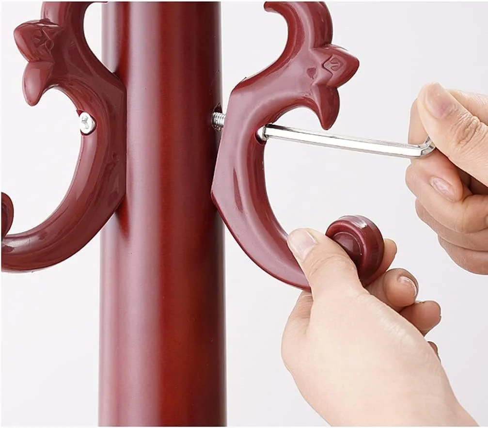 جالباسی ایستاده با طراحی کمجا، دارای ۱۰ آویز برای کلاه، لباس، کیف دستی، مناسب اتاق خواب، ورودی منزل (همانطور که نشان داده شده - پایه گرد) جالباسی ایستاده با طراحی کمجا، دارای ۱۰ آویز برای کلاه، لباس، کیف دستی، مناسب اتاق خواب، ورودی منزل (همانطور که نشان داده شده - پایه گرد)