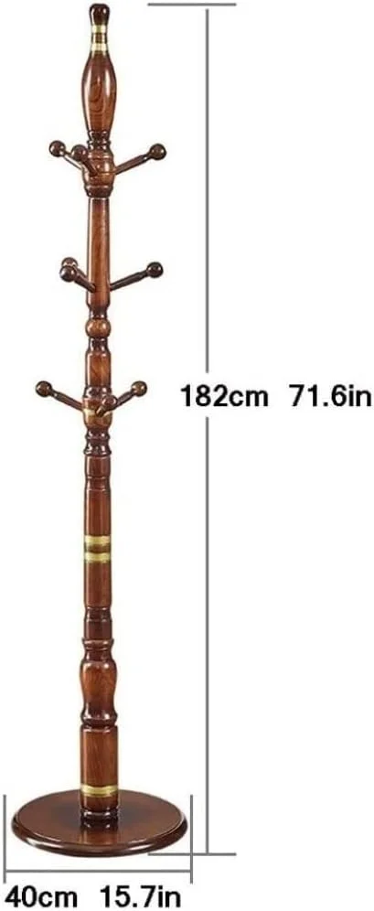 جالباسی ایستاده با طراحی کمجا، مناسب برای کلاه، شال و کت، به همراه قلاب و بدنهی چوبی، مناسب برای ورودی منزل (قهوهای - 40 * 182 سانتیمتر) جالباسی ایستاده با طراحی کمجا، مناسب برای کلاه، شال و کت، به همراه قلاب و بدنهی چوبی، مناسب برای ورودی منزل (قهوهای - 40 * 182 سانتیمتر)