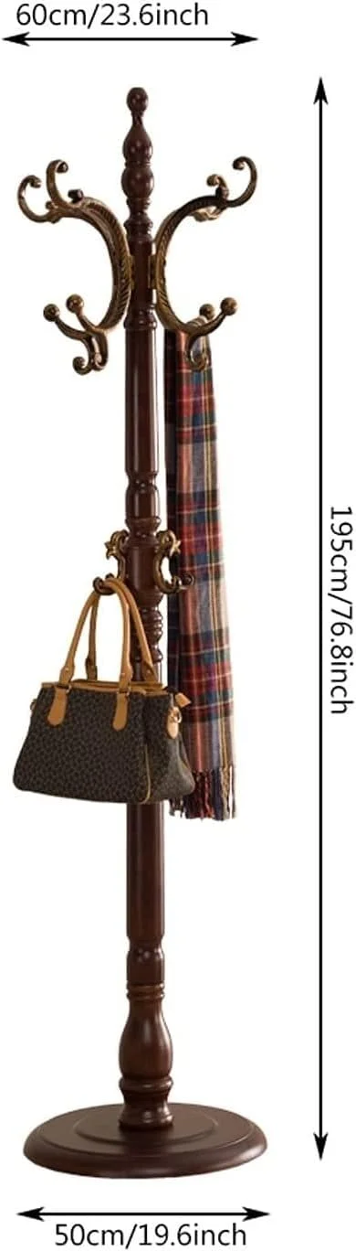 جالباسی ایستاده چوبی با طراحی کمجا، آویز لباس درختی با ۸ قلاب برای لباس، کلاه و کیف، مناسب ورودی منزل (تک رنگ - ۵۰ * ۱۹۵ سانتیمتر) جالباسی ایستاده چوبی با طراحی کمجا، آویز لباس درختی با ۸ قلاب برای لباس، کلاه و کیف، مناسب ورودی منزل (تک رنگ - ۵۰ * ۱۹۵ سانتیمتر)