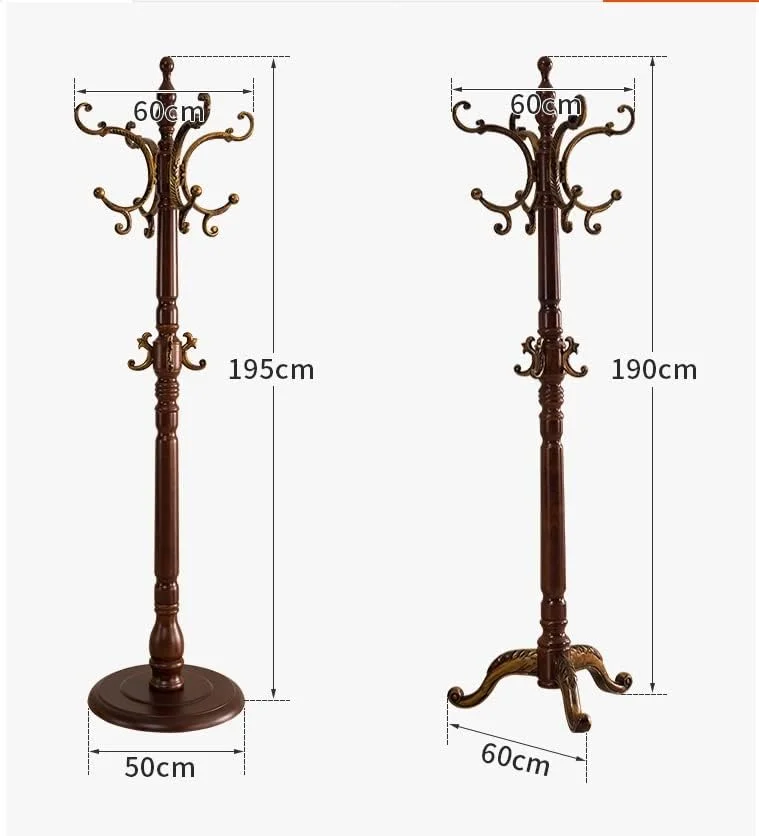 جالباسی ایستاده چوبی با طراحی سنتی و اشغال فضای کم، دارای ۸ آویز برای لباس، کلاه و ورودی منزل (B-195Cm*50Cm) جالباسی ایستاده چوبی با طراحی سنتی و اشغال فضای کم، دارای ۸ آویز برای لباس، کلاه و ورودی منزل (B-195Cm*50Cm)