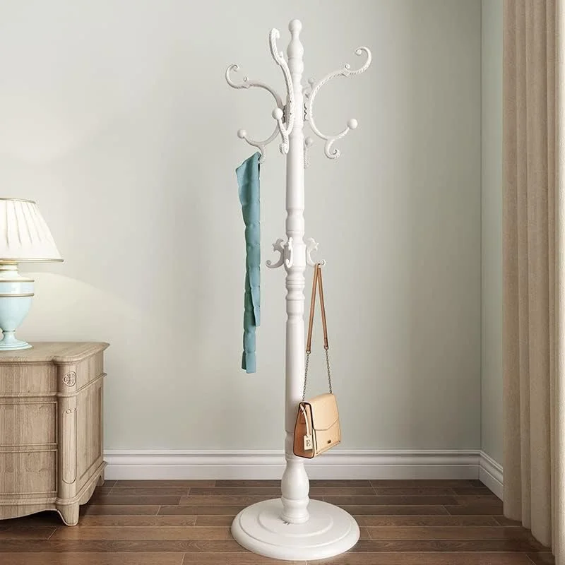 جالباسی ایستاده چوبی با طراحی سنتی و اشغال فضای کم، دارای ۸ آویز برای لباس، کلاه و ورودی منزل (B-195Cm*50Cm) جالباسی ایستاده چوبی با طراحی سنتی و اشغال فضای کم، دارای ۸ آویز برای لباس، کلاه و ورودی منزل (B-195Cm*50Cm)