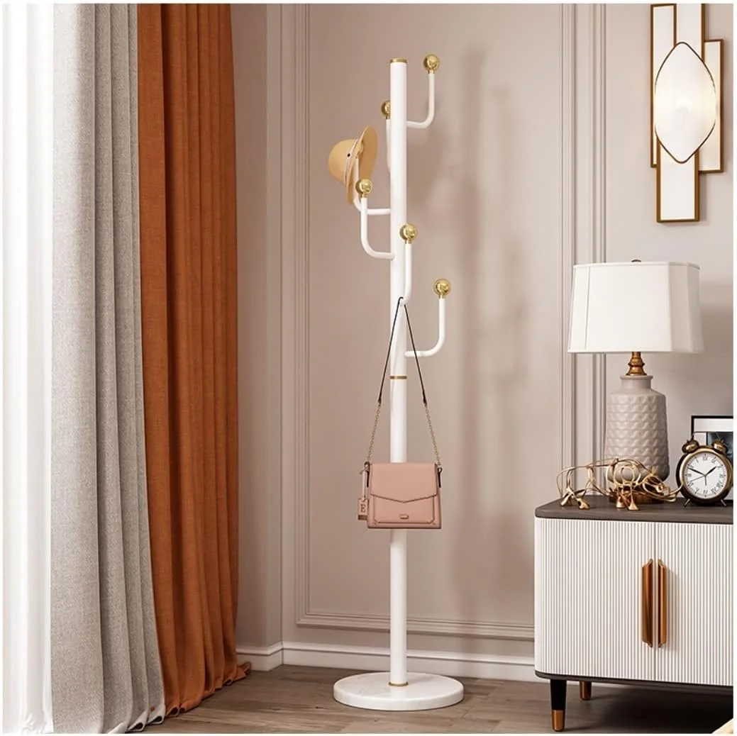 جالباسی ایستاده با طراحی کمجا، جالباسی فلزی برای کلاه و کیف، جالباسی استیل با ۶ آویز، مناسب راهرو و ورودی منزل (سفید - ۱۸۲ * ۳۸ سانتیمتر) جالباسی ایستاده با طراحی کمجا، جالباسی فلزی برای کلاه و کیف، جالباسی استیل با ۶ آویز، مناسب راهرو و ورودی منزل (سفید - ۱۸۲ * ۳۸ سانتیمتر)